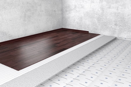 монтаж системы шумоизоляции пола 50 мм